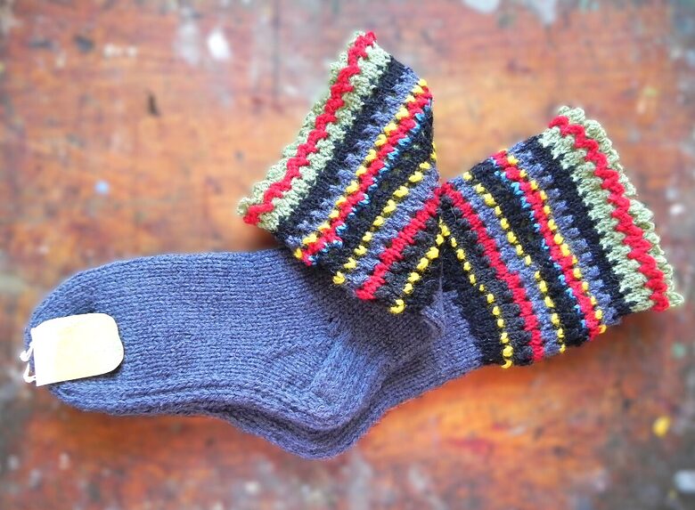 Cozy Colorful Wool Statement Socks