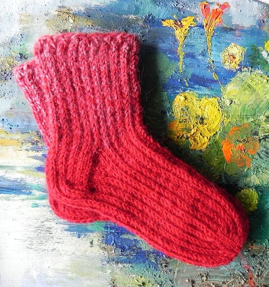 Warm Alpaca Yarn Socks