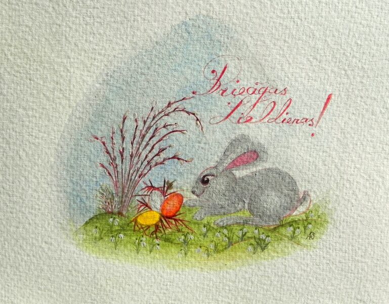 Hand painted Easter Gift card. Sold! 2023
