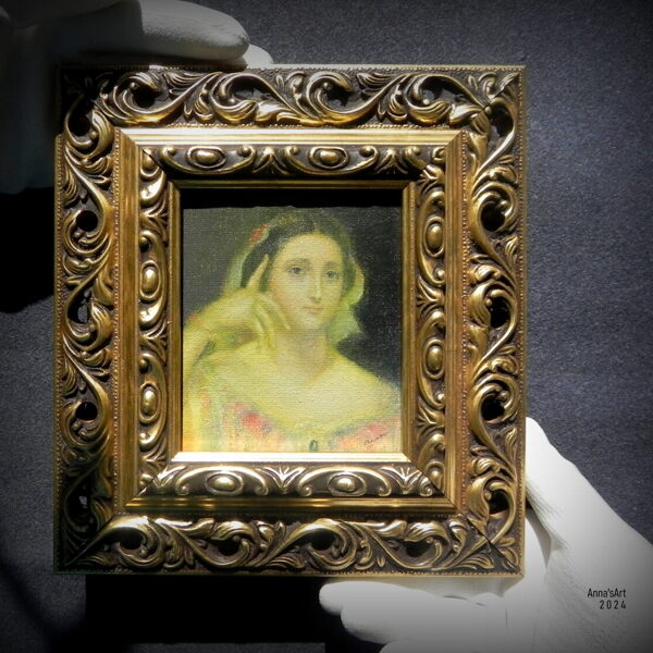 Miniatūra. Brīvs noraksts pēc J.A.D.Ingres. 20x18,5cm. Pieejams iegādei!