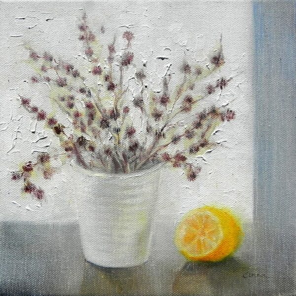 "Winter flowers". 20x20cm. SOLD!