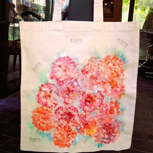 FLOWER TOTE BAG - painted with me! 23.07.25.