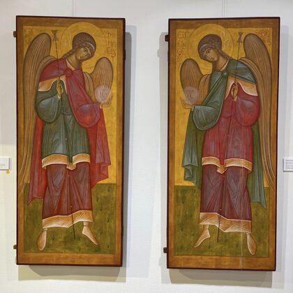Archangels Michael and Gabriel. 120x100cm. 