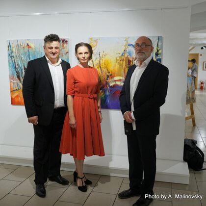 With beautiful artists, my colleagues  Gocha Huskivadze and Aleksandr Sahov