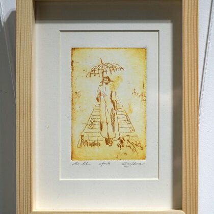 Ex libris "Ferdinando Zeza". Etching. 2007