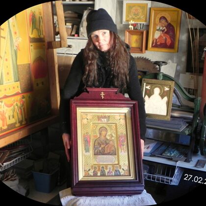 Icon painting process, December 2020-January, February 2021