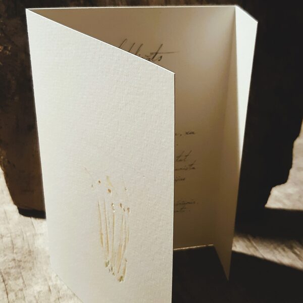 A Certificate of Authenticity on thick watercolor paper