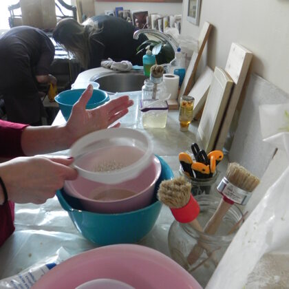 2015 - mācāmies gleznošanas pamata, levkasa, gatavošanu