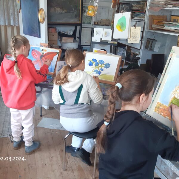 02.03.2024. Oil painting lesson in my studio in Ķemeri.