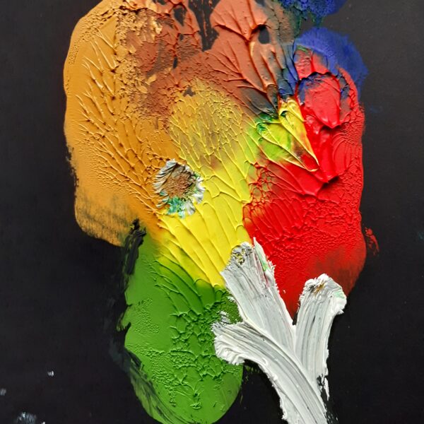 02.03.2024. In my studio. School-age children. Oil on paper.