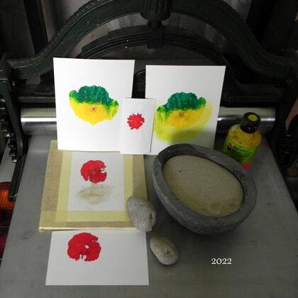 monotypy with texture