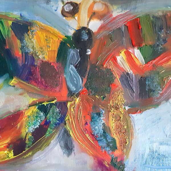 02.03.2024. In my studio. School age children work. Oil on paper. 