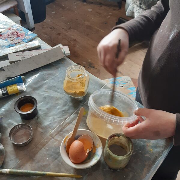 16.03.24. Pigment and egg yolk!