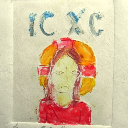 linocut, author - boy, 8 y.o.