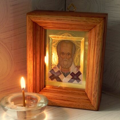 Sv.Nikolajs. 15,6x12,6cm. 2021