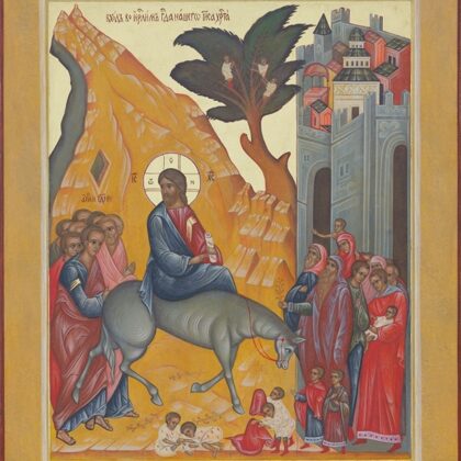 Iejāšana Jeruzalemē. 50x40cm