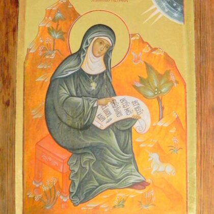 Sv.Bingenas Hildegarde. 44,5x33cm