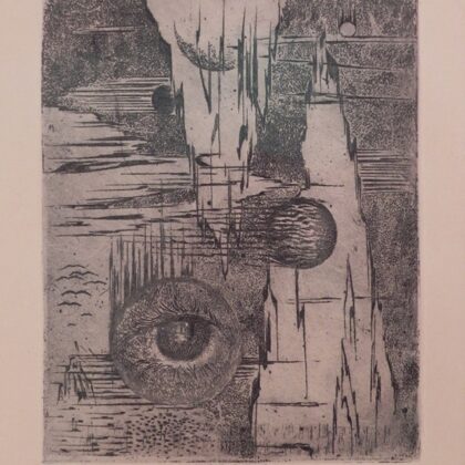 "Sapnis". Oforts. 26,6x20,5cm. 2013