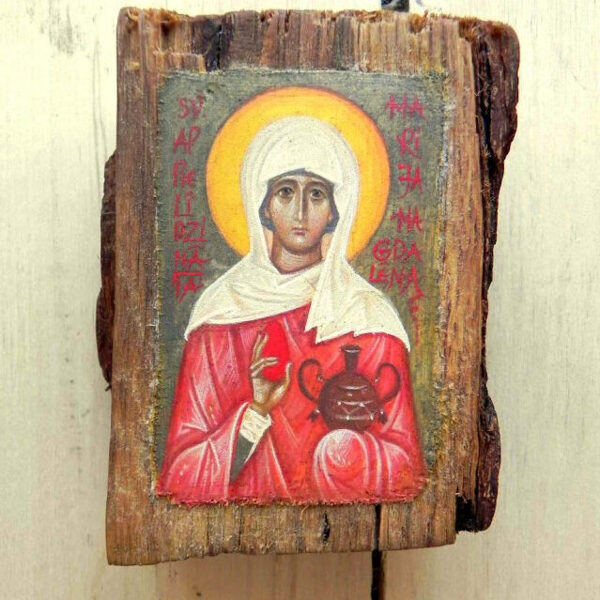 Miniatūra. Sv.Marija Magdalēna. Olas tempera. 10,7x5cm. 