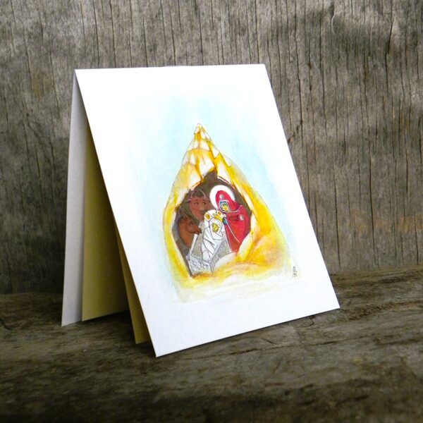 "The Nativity of Christ". Egg tempera on paper. 12x10cm. 2025