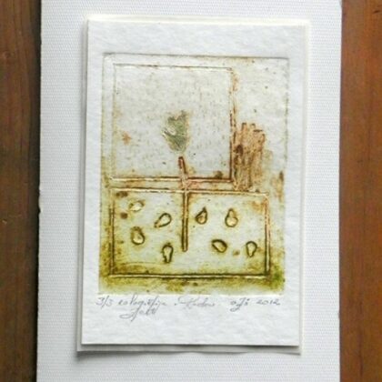 Paper, colography, gold.