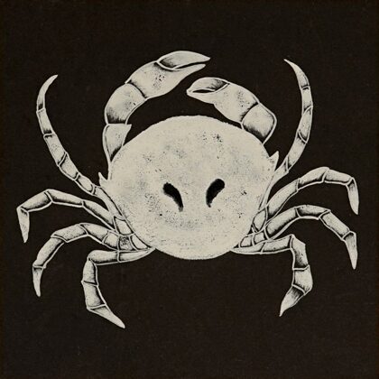 "Fear". Paper, gouache. 13,5x13,5cm. 2020