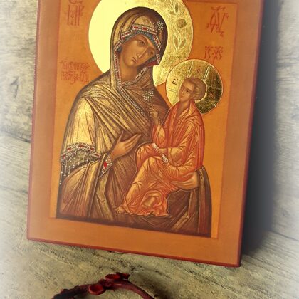 Tikhvin Icon of Mother of God. 17x13,4cm. 2020