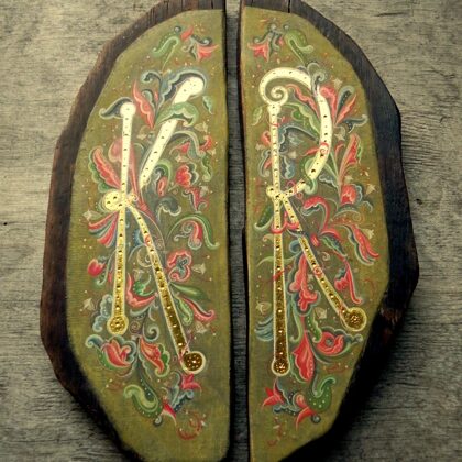 Letters. Old wooden boards. Levkas, egg tempera, gold, olifa. 31,2x9,5cm. 2021