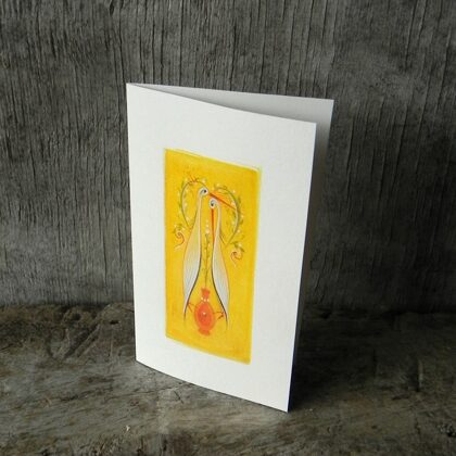 For wedding. Egg tempera, gold, 2021.