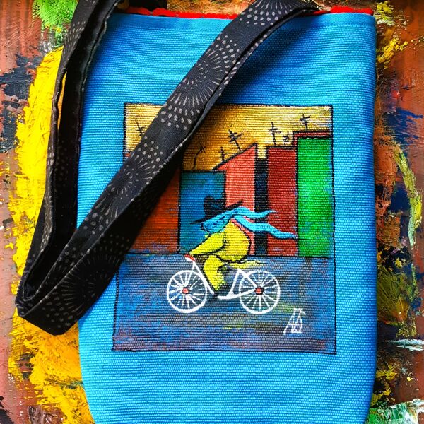 Hand-painted fabric bag "SUMMER"