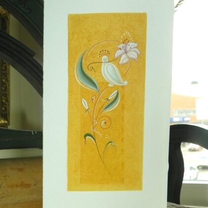 Paper, egg tempera, gold.