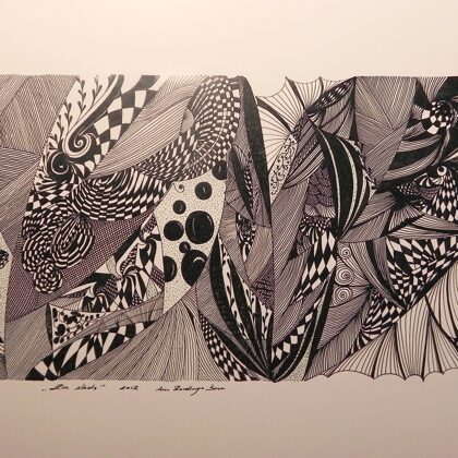 "Fish story". Paper, ink. 2012