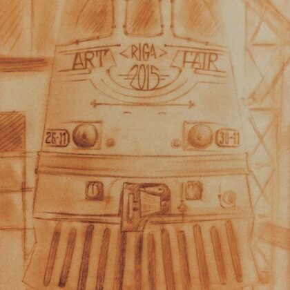 "Riga Art Fair 2015". Poster sketch. 28,5x20cm. 2015