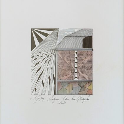 "Heritage". Paper, egg tempera, rapidograph, ink. 28x26,5cm. 2016