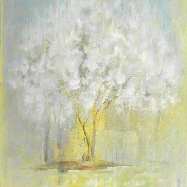 "Cherry blossoms". Oil, author's techique on canvas. 70x50cm. 2024