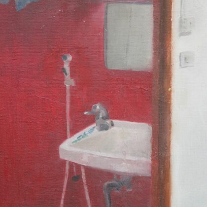 "In the chip's cabin". Oil on canvas. 2010