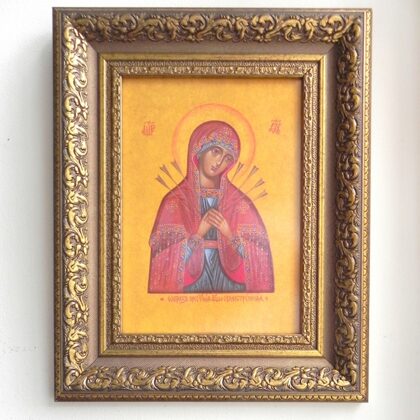 The Theotokos Icon The Seven Arrows. 32,5x26cm