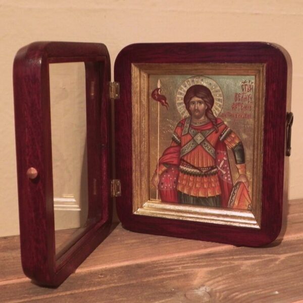 Miniature. Saint Artemius of Antioch. Egg tempera, gold. 11x9cm. 