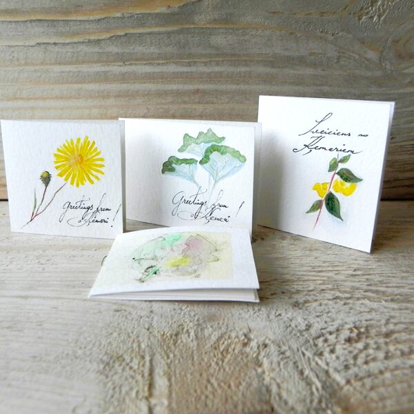 Greetings from Ķemeri! Miniatures. Egg tempera on paper. 2025