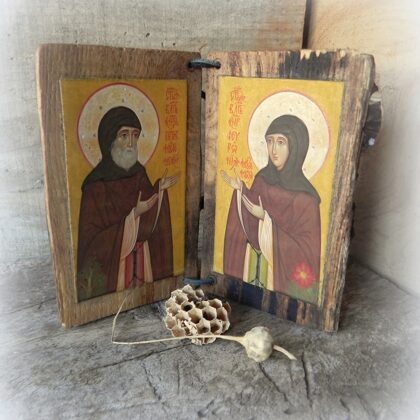 Saints Peter and Fevronia of Murom. 15x9,5cm. 2021