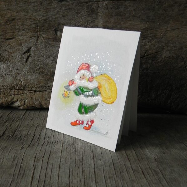 "Christmas". Egg tempera on paper. 12x9cm. 2025