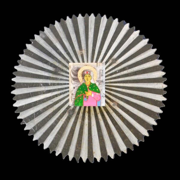 Miniature. Saint Musa of Rome. Thick plastic, egg tempera, gold, ink. 2026