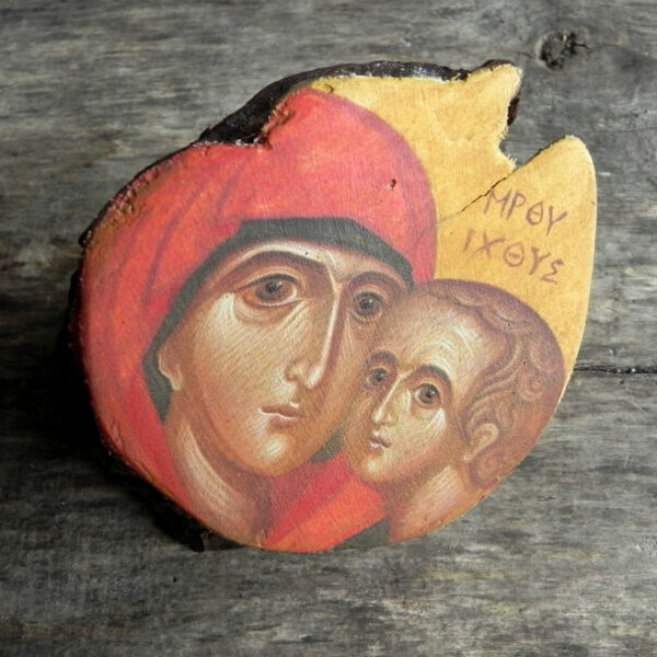 Miniature. Our Lady. Egg tempera. 9x8cm.
