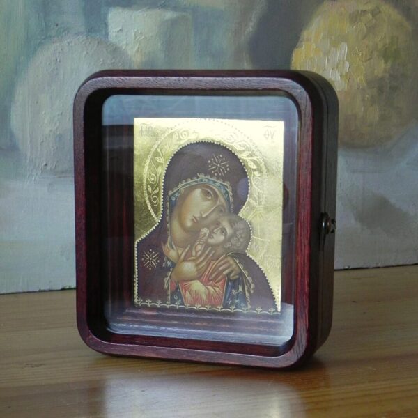Miniature. Our Lady of Korsun. Egg tempera, gold. 11x9cm. 