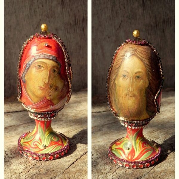 Miniatures. Easter Eggs. Egg tempera, gold. 