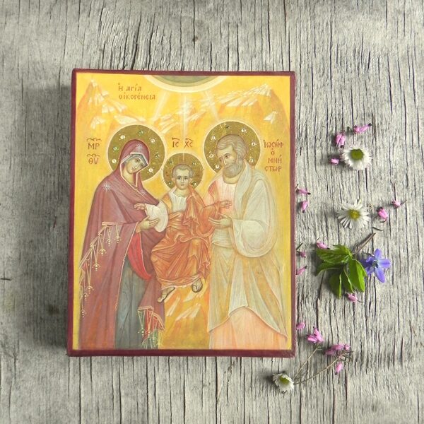 The Icon of the Holy Family. Miniature. 17x13,4cm. 2024