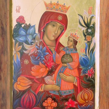 Icon of the Mother of God " The Unfading Flower" 44,5x33cm