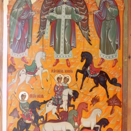 Miracle of Arch.Michael with Florus and Laurus 44,5x33cm