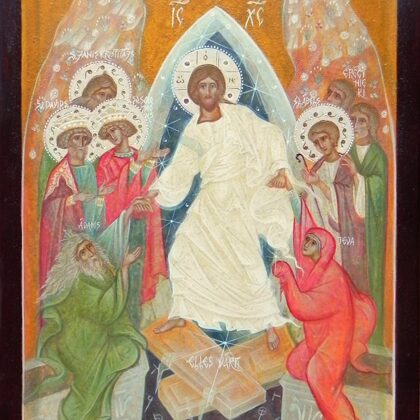 Konkursa ikona "Kristus Augšāmcelšanās"25,5x16,5cm 2018