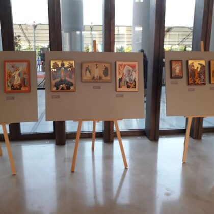 My competition Icon at an exhibition in Tbilisi, GEORGIA.